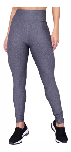 Calça Legging Fitness Não Fica Transparente Suplex Grossa Moda Feminina -  Cinza