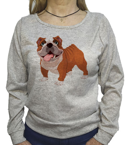 Musculosa Acampanada Bulldog Ingles Feliz