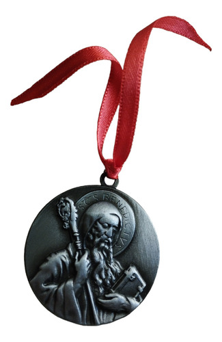 San Benito ,medalla Protectora ,grande ,plata Vieja