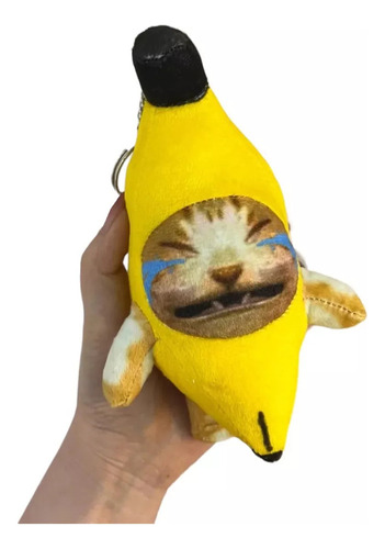 1 Feliz Llorando Amarillo Banana Gato Peluche