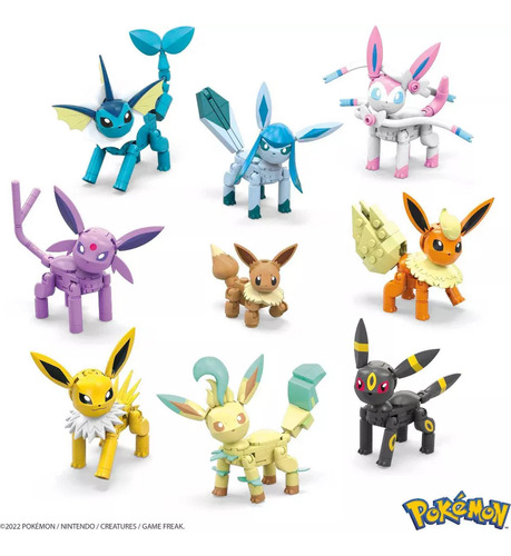 Eevee Pokemon 8 Evoluciones Mega Set De Construccion 470 Pcz
