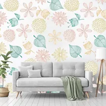 Comprar Vinilo Pared Gigantografia Flores Y Hojas Wall Sticker