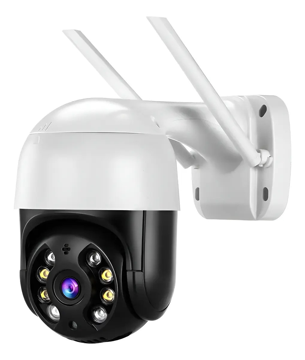 Câmera de Segurança Ip A8 App Icsee Full Hd Wifi 360 Branco/Preto G.Eye