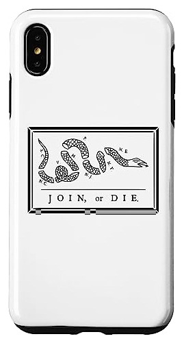 Funda For iPhone XS Max Join Or Die Revolutionary War Ba-02