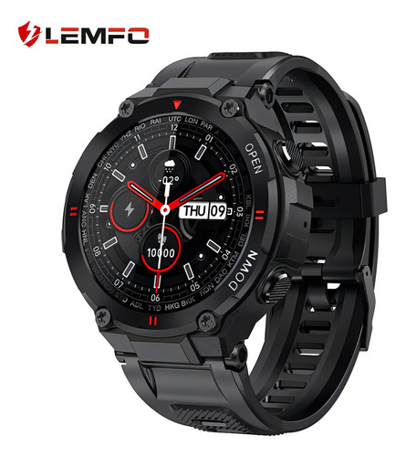Relógio Smartwatch Lemfo 2021 Tela 1,28 Hd Full Touch Cor Da Pulseira Preto Cor Da Caixa Preto Cor Do Bisel Preto