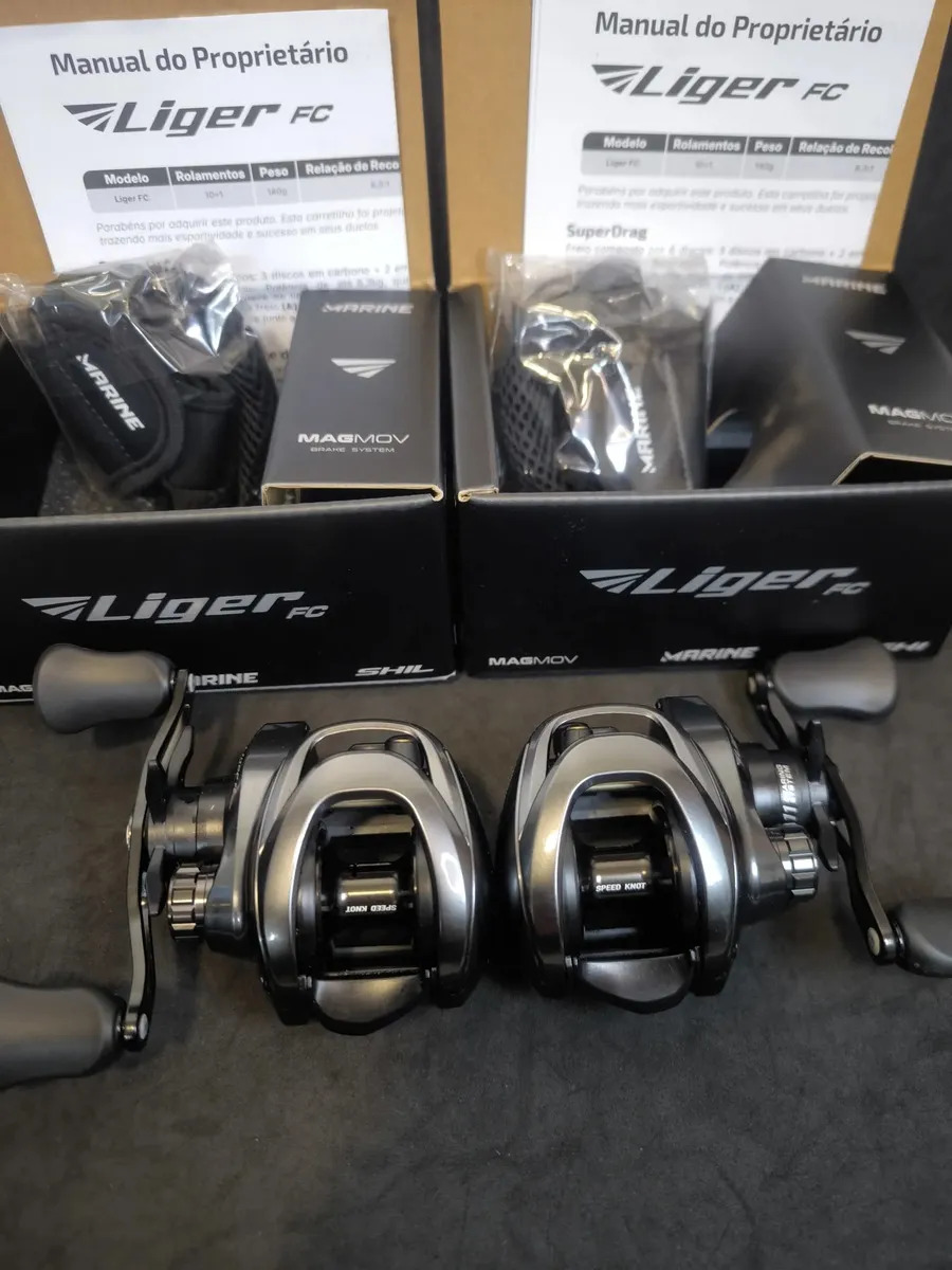 Reel Marine Liger Fc Baitcasting Negro Marino Derecho