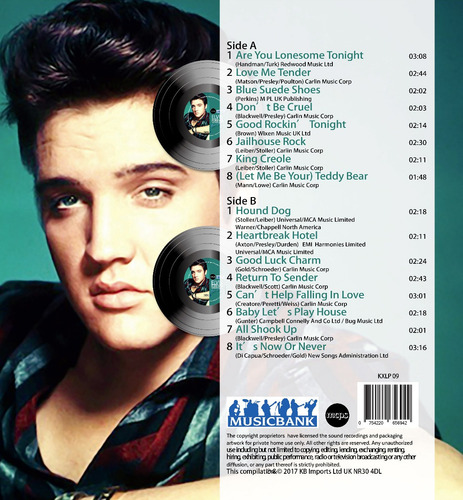 Imagen 2 de 2 de Vinilo Elvis Presley, Elvis Forever Greats Hits, Nuevo