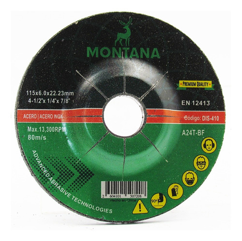 De Desbaste Montana Disco 7 180mm X  6mm