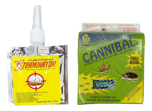 Insecticida Mata Cucarachas Xterminator 90g + Cannibal 80g