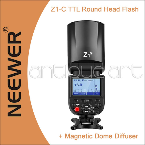 A64 Flash Neewer Z1-c Speedlite Canon Godox V1 Dome Filtros (Usado)