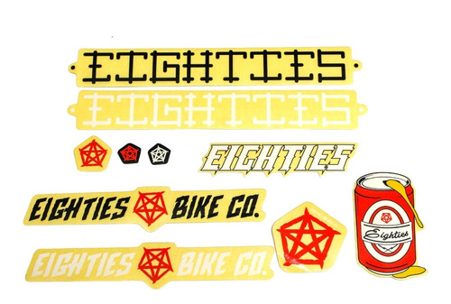 Pack Stickers Calcomanias Eighties Bike Co Bmx Freestyle