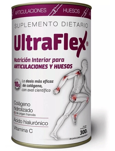 Ultraflex Colageno Hidrolizado Para Huesos Articulación 300g