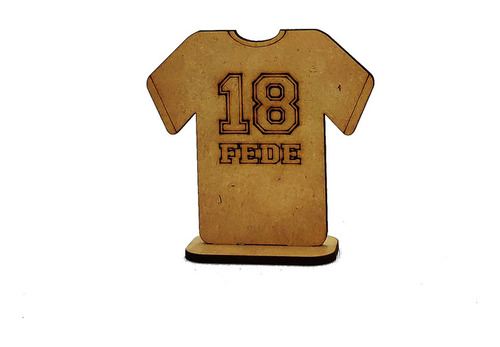 20 Souvenir Madera Fibrofacil L2 Camiseta Futbol Nombre 18