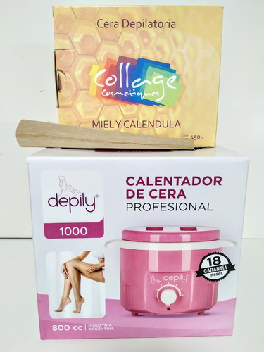 Depilador Calentador  Fundidor  Cera + Cera 450gr + Espatula