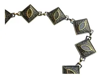 Comprar Cinturon Caderin Cinto Rombos Plus Size Todos Los Talles Dorado Oscuro Rombos 140