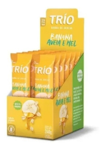 Barrinha Cereais Trio - Banana Aveia E Mel - Display 12und