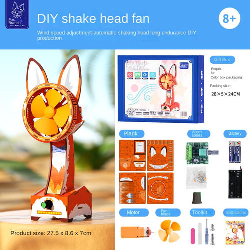 Puzle De Madera 3d Con Ventilador Oscilante De Velocidad Aju