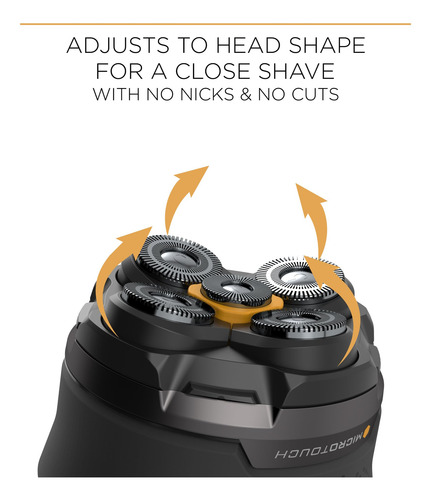 Microtouch Titanium Electric Head Shaver - Rechargeable Hea.