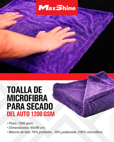 Toalla De Secado Maxshine 40x40 Cm Toalla De Secado Maxshine 40x40 Cm