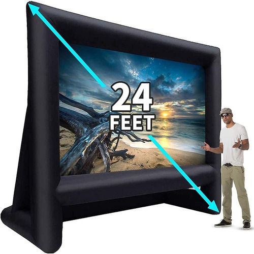 Pantalla De Proyector Inflable 24 Pies Noches De Cine