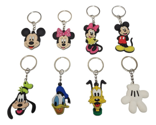 Llaveros Mickey Mouse Disney Minnie Donald Goofy Pack 8pz