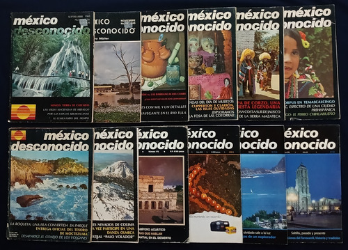 (12) Revistas México Desconocido, Diversos Nos. De 1980-1996