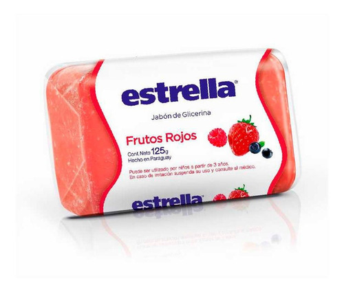 Jabon Estrella Glicerina Revitalizante Frutos Rojos 125 Gr