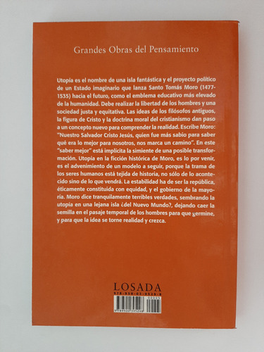 Utopía. Tomás Moro. Ed. Losada
