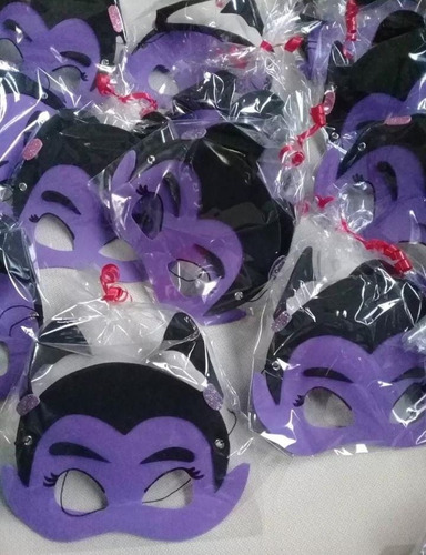 Máscara En Goma Eva Vampirina X10 Unidades Variado Mascara