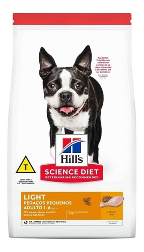 Imagen 1 de 2 de Alimento Hill's Science Diet Light para perro adulto todos los tamaños sabor pollo en bolsa de 2.4kg