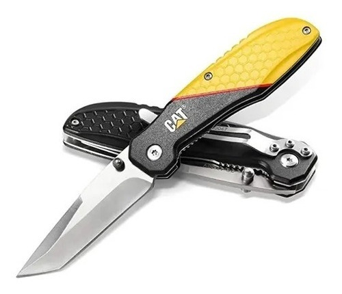 Imagen 1 de 4 de Cuchillo Navaja Plegable Caterpillar Hoja Tanto