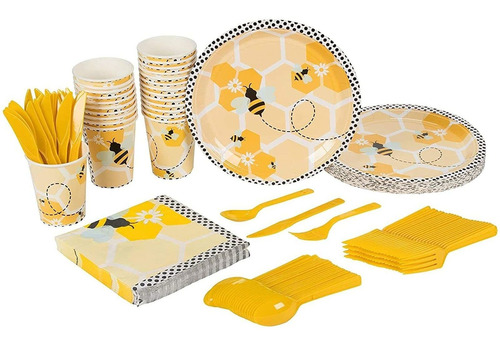 Paquete De Fiesta Bumble Bee, Incluye Platos, Servillet...