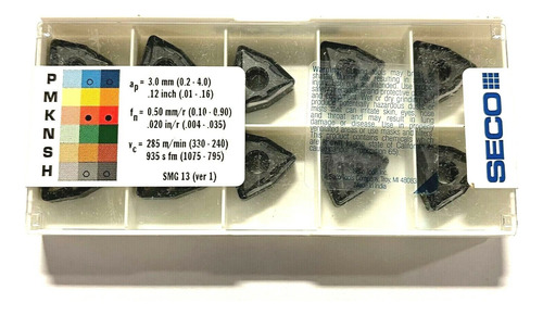 Seco Carbide Inserts Wnmg433-m5 Grade Tk2001 G/double Si Ssf