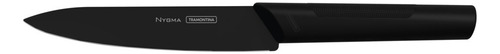 Cuchillo Utility Tramontina Nygma Con Lámina De Acero Inoxid Color Negro