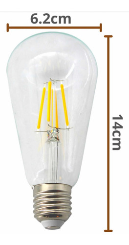 Foco Bombilla Led Vintage E26 E27 Standard Blanco Cálido