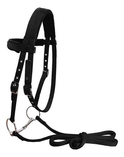 Horse Rein Harness Headstalls Extraíble Snaffle Negro L