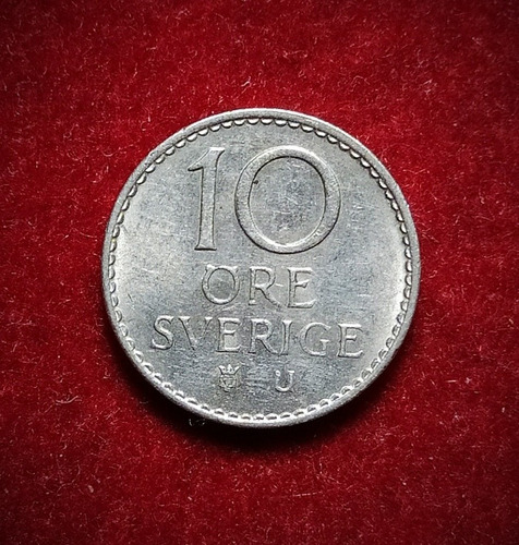 Moneda 10 Ore Suecia 1969 Km 835