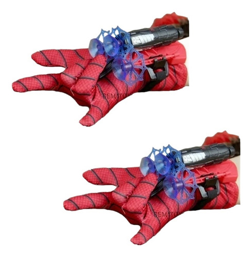 Guante Spiderman Lanza Telaranas De Web Shooter 2pcs