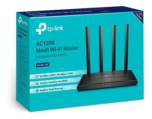 Router Gigabit Tp-link Archer A6 Mu-mimo Dual Band Ac1200