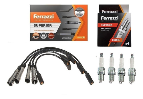 Kit Cables Y Bujias Ferrazzi Vw Gol Monopunto 1.6 / 1.8