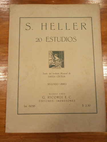 Heller 20 Estudios Libro 2 Ba 6058 Partitura