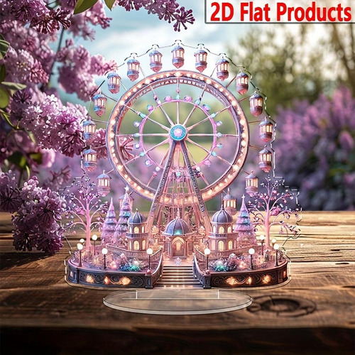 2d Wheel Sign Acrylic Ornament Placa Decorative Tabletop