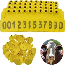 Comprar Pack X 100 Crotal Arete Para Ganado 6 X 7.5 Cm Numerados