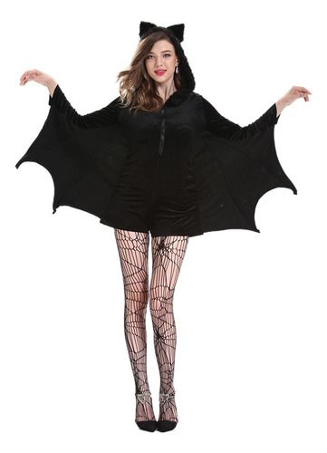 A Disfraz De Murciélago De Halloween Para Mujer, Acogedor,