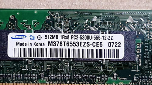 Memoria Samsung 512mb Pc2-5300u-555-12-zz