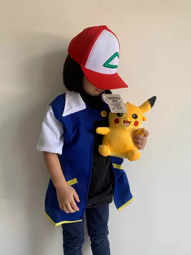 Fantasia Adulto Pokemon Go Ash com Boneco Pikachu