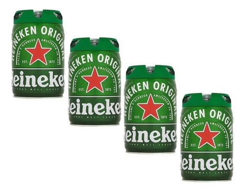 Kit 4 Barril Chopp Heineken 5 Litros Cada! Churrasco Festa