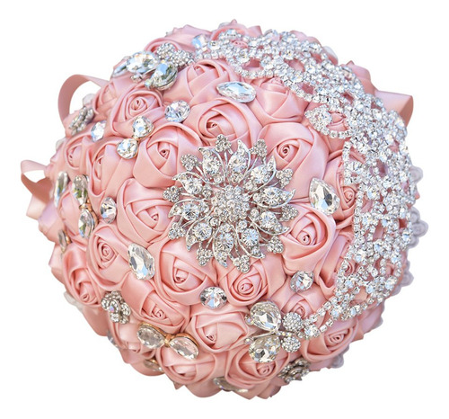 Abbie Home Ramo Broche Diamante Imitacion Brillante 8  Rosa