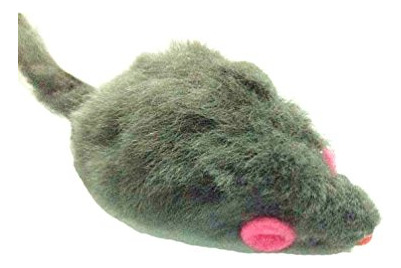 Juguete Gatos Ratones Peludos, Pack 12, Gris