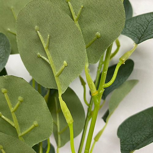 Cw Hojas Artificiales De Eucalipto, Follaje De Seda, Fruta